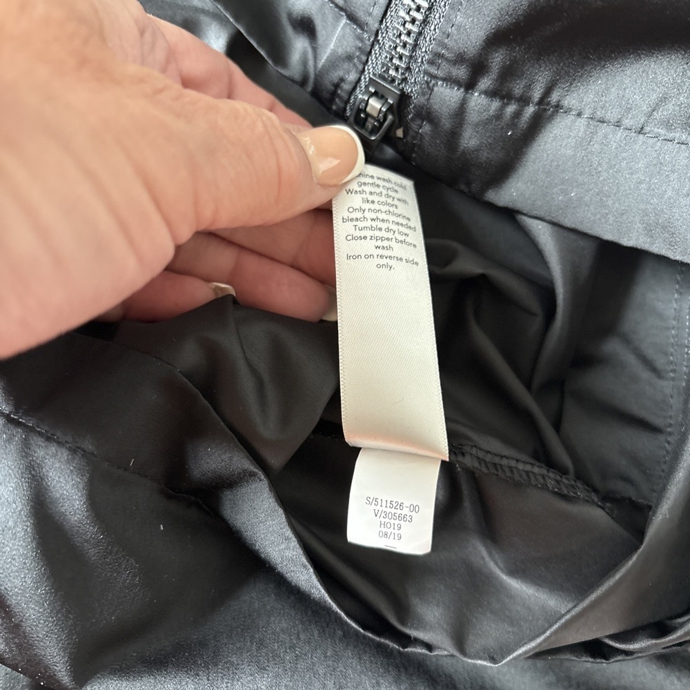 Athleta Radiant Hybrid Dress Black SIZE M Casual Athletic Hood Half Zip - Picture 8 of 11